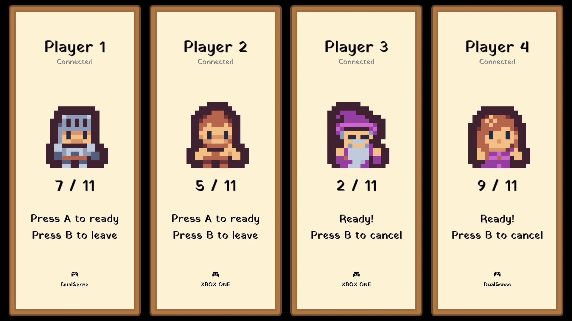 A screenshot of the lobby menu of Forge Fiasco